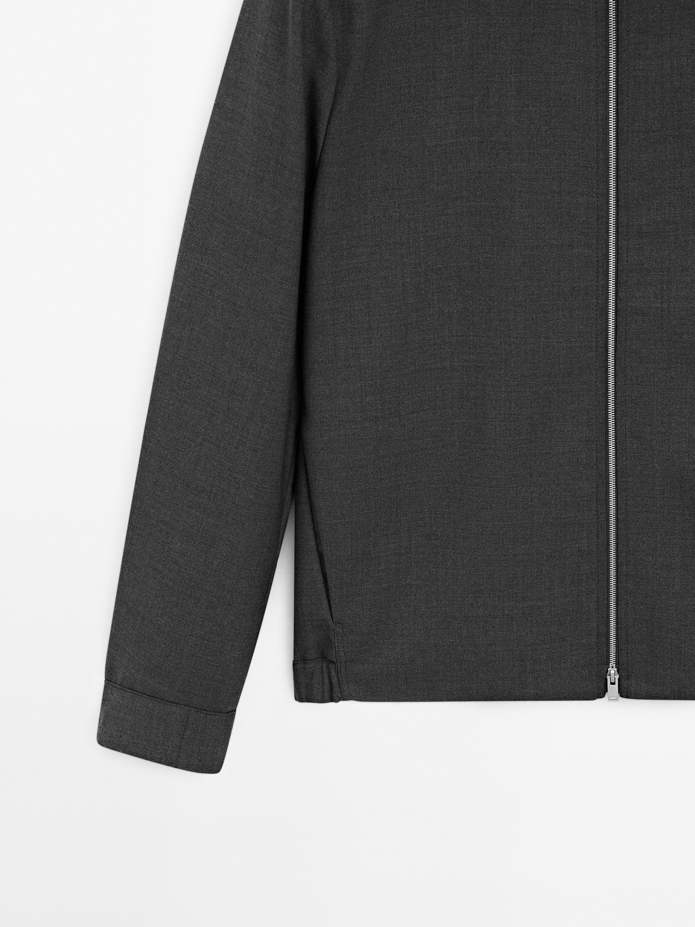 Blouson total look double épaisseur laine